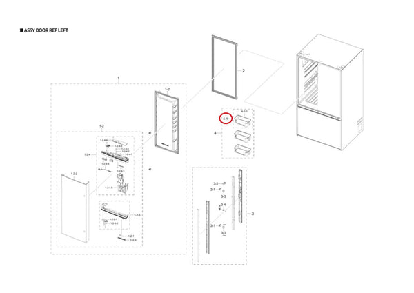 Samsung Refrigerator & Freezer Door Bins DA97-20989A (OEM) Refrigerator & Freezer Samsung
