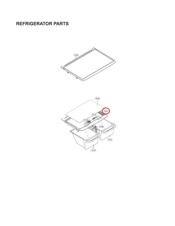 LG Refrigerator & Freezer Covers ACQ85956603 (OEM) Refrigerator & Freezer LG