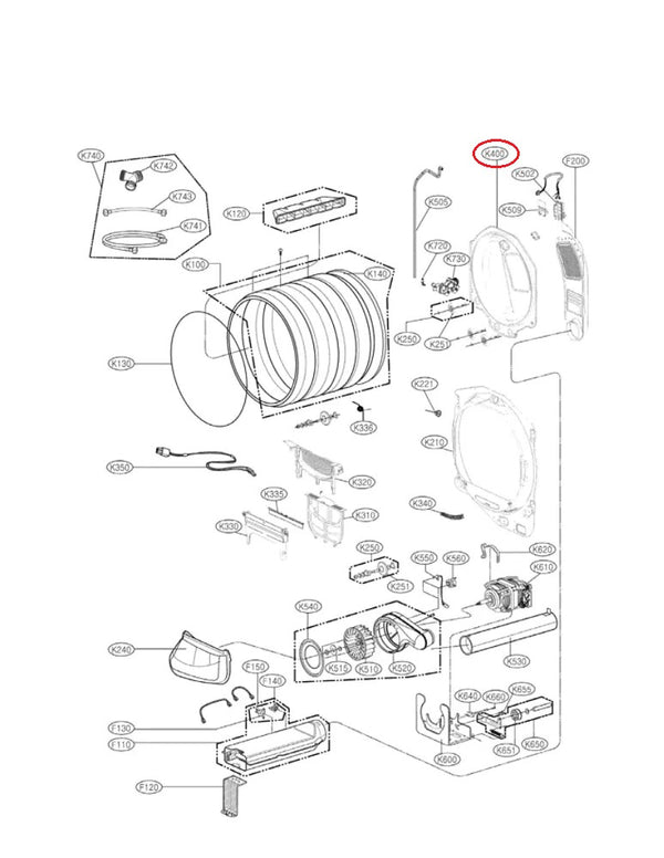 LG Dryer Bulk Heads MJT62002905 (OEM) Dryer LG