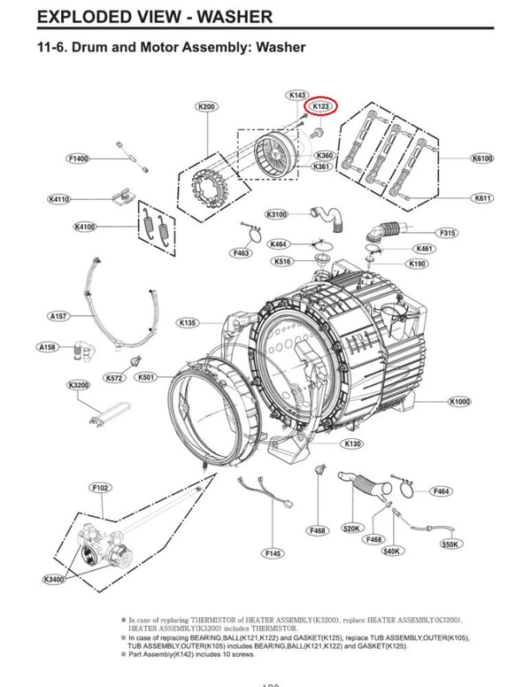 LG Washer Misc. Parts 4040FR4051C (OEM) Washer LG
