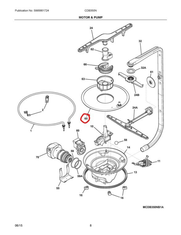 Frigidaire Dishwasher Filters 5304506525 (OEM) Dishwasher Frigidaire