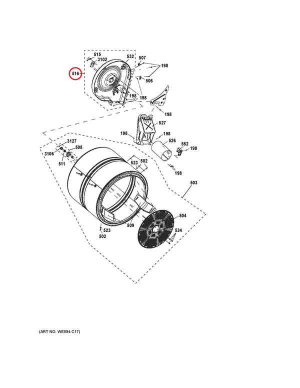 GE Dryer Misc. Parts WE14M193 (OEM) Dryer GE