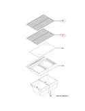 GE Refrigerator & Freezer Racks WR71X31099 (OEM) Refrigerator & Freezer GE