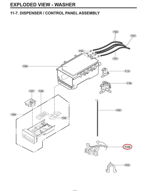 LG Washer Wiring Harnesses EAD64545337 (OEM) Washer LG