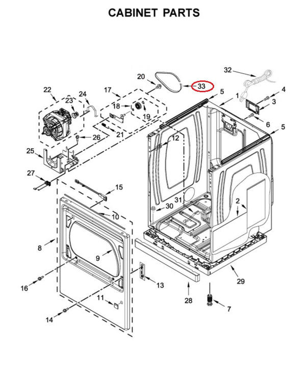 Whirlpool Dryer Belts 661570V (OEM) Dryer Whirlpool