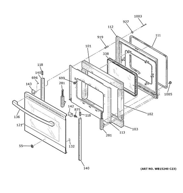 GE Range Glass WB56X43422 (OEM) Range GE