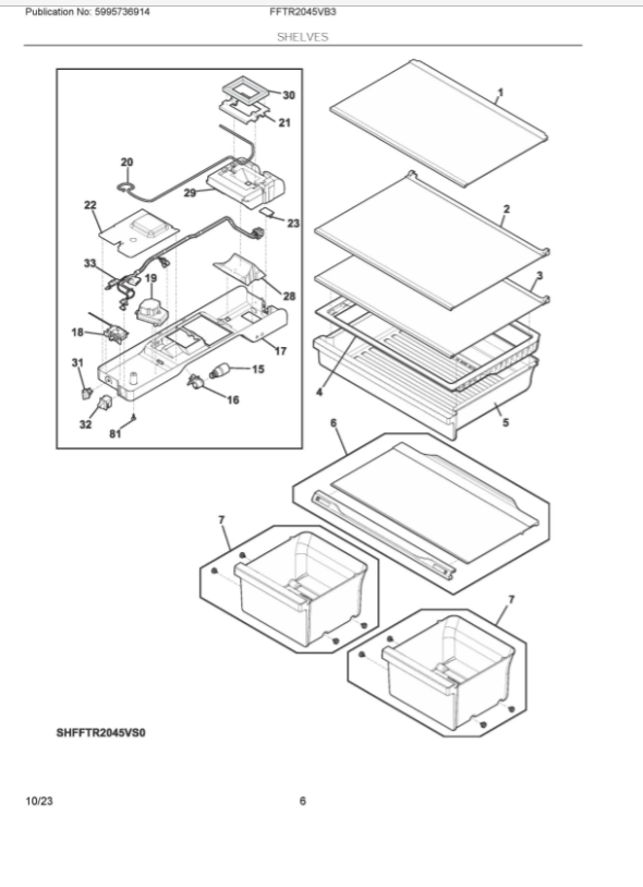 Frigidaire Refrigerator & Freezer Covers 5304524317 (OEM) Refrigerator & Freezer Frigidaire