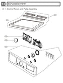 LG Dryer Backsplashes / Consoles / Control Panels EBR85235717 (OEM) Dryer LG
