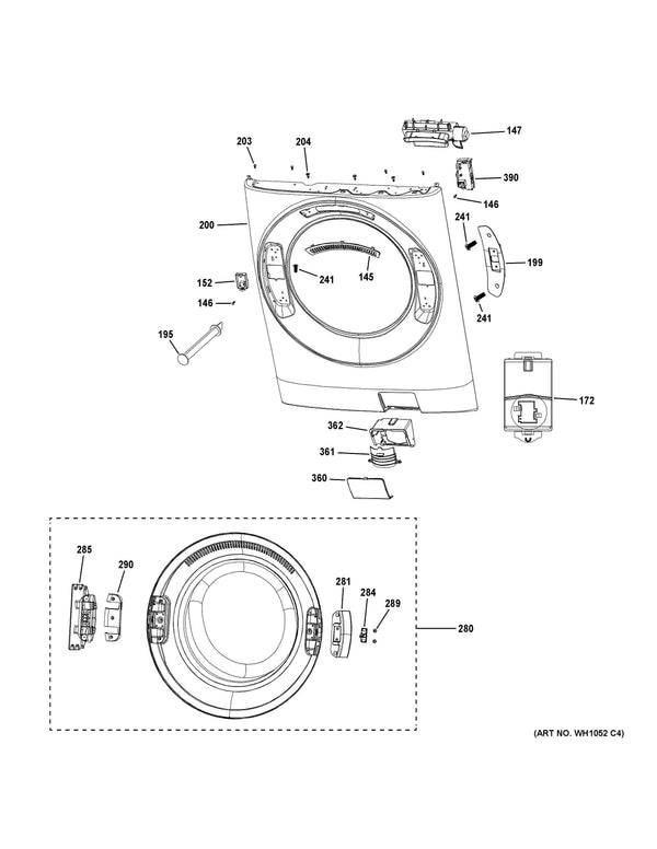 GE Washer Front Panels WH13X29506 (OEM) Washer GE