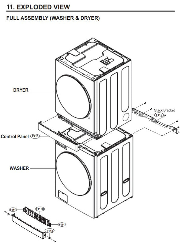 GE Washer Backsplashes / Consoles / Control Panels AGL77376970 (OEM) Washer GE