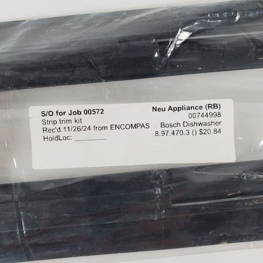 Bosch Dishwasher Misc. Parts 00744998 (OEM)