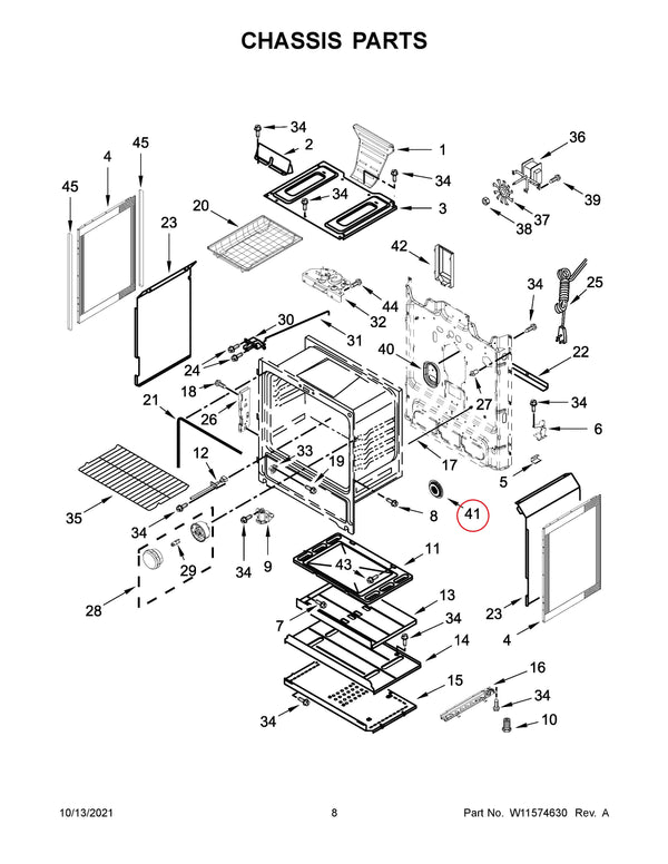 Whirlpool Range Fans WPW10134124 (OEM) Range Whirlpool