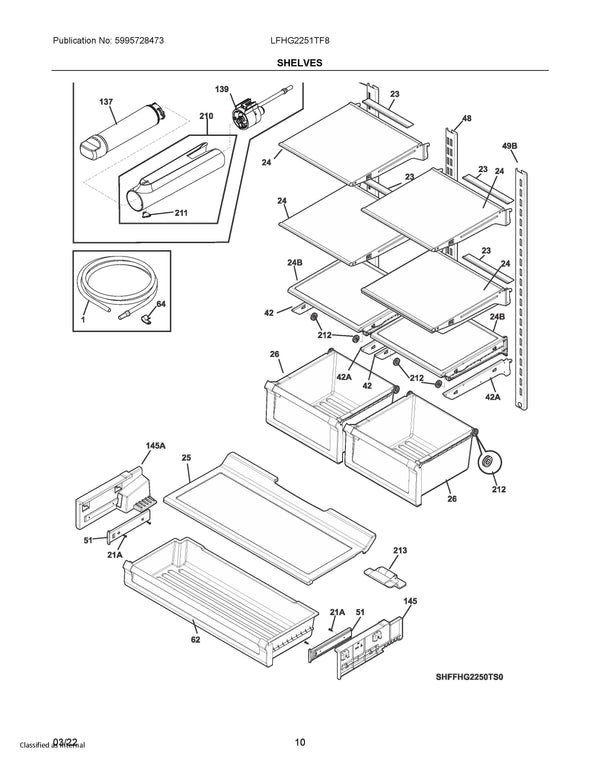 Frigidaire Refrigerator & Freezer Misc. Parts 5304522623 (OEM) Refrigerator & Freezer Frigidaire