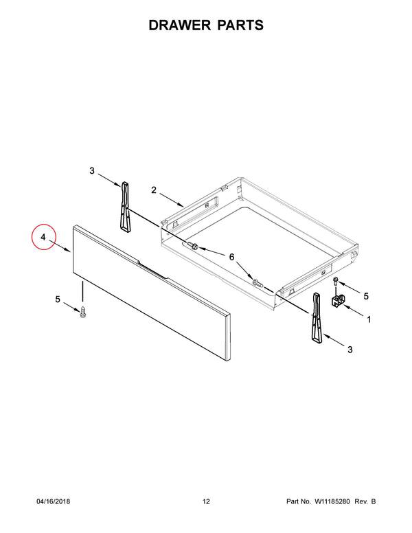 Whirlpool Range Front Panels W11252164 (OEM) Range Whirlpool