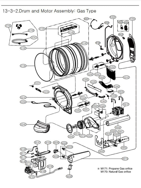 LG Dryer Misc. Parts ADZ73410101 (OEM) Dryer LG