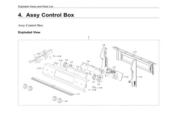 Samsung Range Control Panel DG94-03952V (OEM) Range Samsung