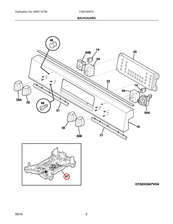 Frigidaire Range Control Boards 5304516862 (OEM) Range Frigidaire