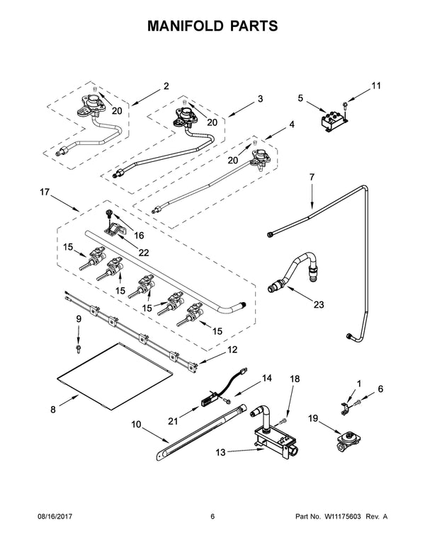 Whirlpool Range Misc. Parts W11684515 (OEM) Range Whirlpool