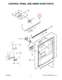 Whirlpool Dishwasher Control Panels W11416457 (OEM) Dishwasher Whirlpool