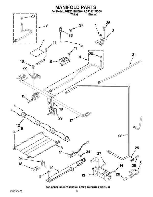 Whirlpool Range Valves WP98014893 (OEM) Range Whirlpool