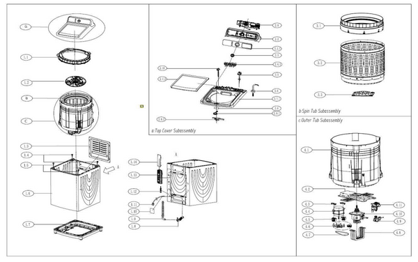 Midea Dryer Backsplashes / Consoles / Control Panels 12138000A43437 (OEM) Dryer Midea