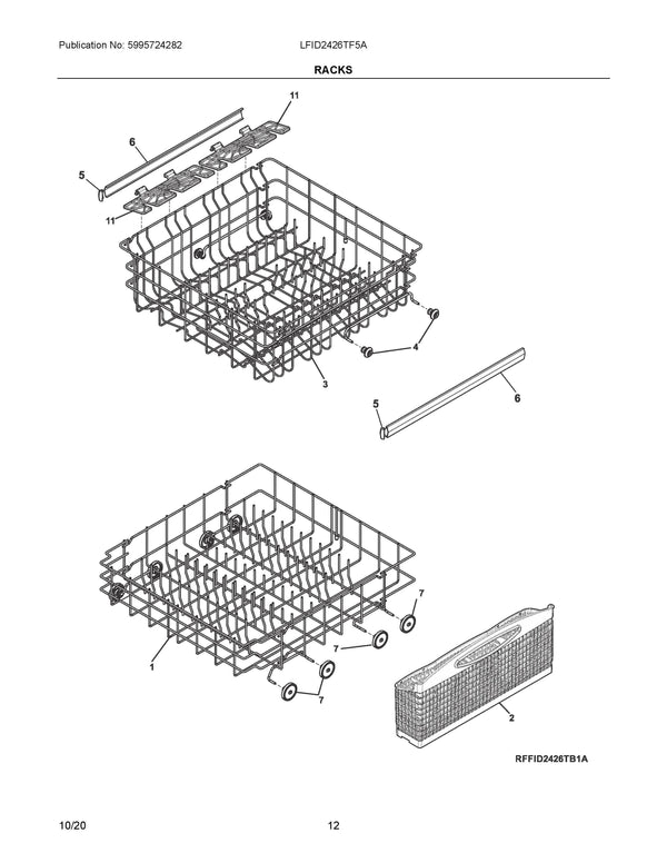 Electrolux Dishwasher Baskets 5304535382 (OEM) Dishwasher Electrolux