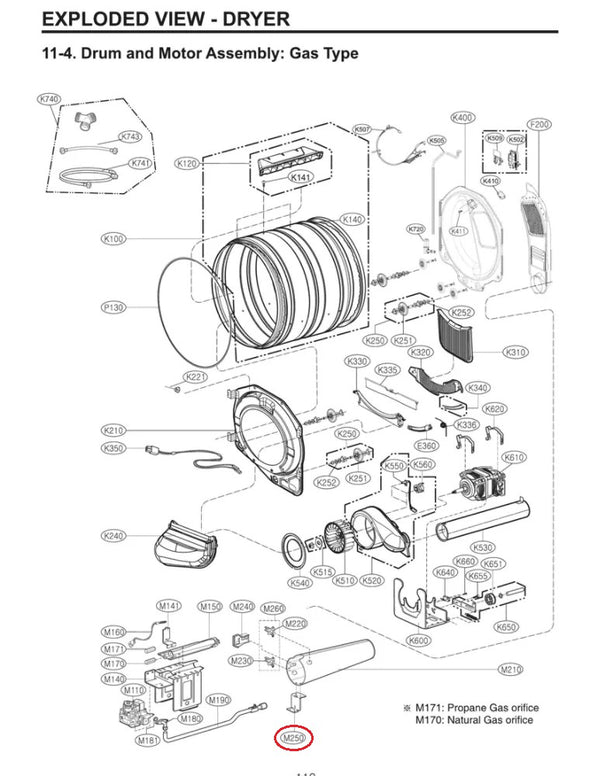 LG Dryer Funnels 3016EL1001A (OEM) Dryer LG