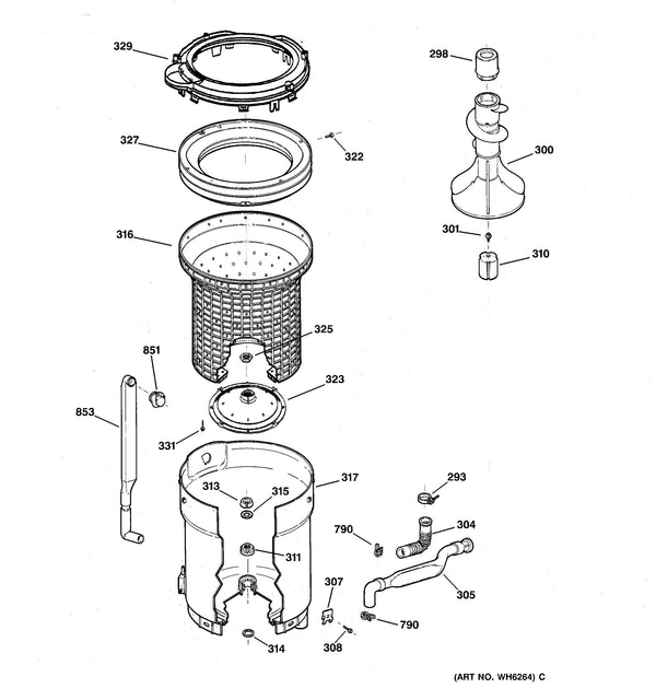 GE Washer Misc. Parts WH02X10383 (OEM) Washer GE
