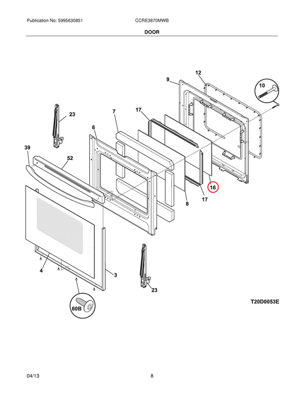 Frigidaire Range Glass 5304503232 (OEM) Range Frigidaire