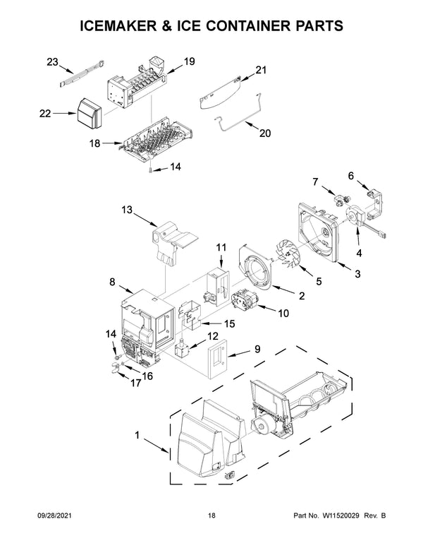 Whirlpool Refrigerator & Freezer Solenoids WPW10309866 (OEM) Refrigerator & Freezer Whirlpool