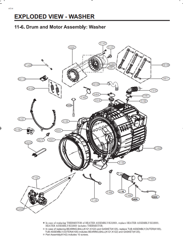 LG Washer Misc. Parts ACV72909506 (OEM) Washer LG