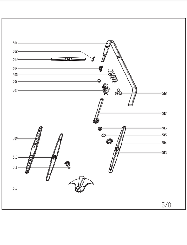 Midea Dishwasher Spray Arms 12176000A42024 (OEM) Dishwasher Midea