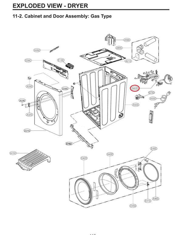 LG Dryer Wiring Harnesses EAD60870435 (OEM) Dryer LG