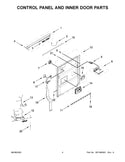 Whirlpool Dishwasher Control Panels W11622631 (OEM) Dishwasher Whirlpool
