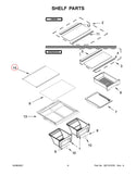 Whirlpool Refrigerator & Freezer Shelves W11392905 (OEM) Refrigerator & Freezer Whirlpool