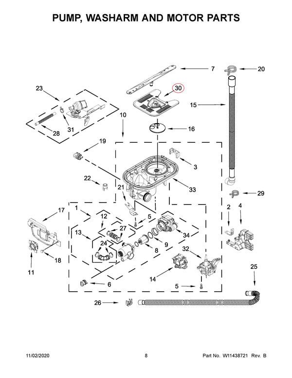 Kitchenaid Dishwasher Filters W11568785 (OEM) Dishwasher Kitchenaid