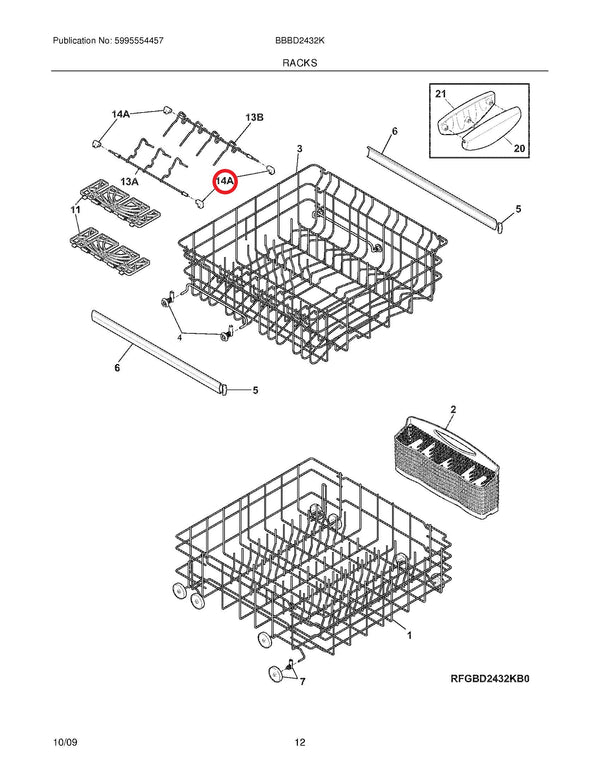 Frigidaire Dishwasher Brackets / Mounting Hardware 5304506508 (OEM) Dishwasher Frigidaire