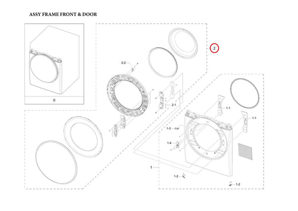 Samsung Dryer Doors DC97-15975G (OEM) Dryer Samsung
