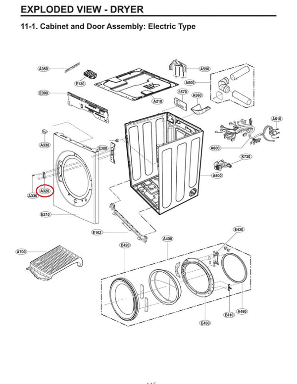 LG Dryer Door Strikes 4027EL1001A (OEM) Dryer LG