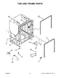 Whirlpool Dishwasher Seals / Gaskets W10864081 (OEM) Dishwasher Whirlpool