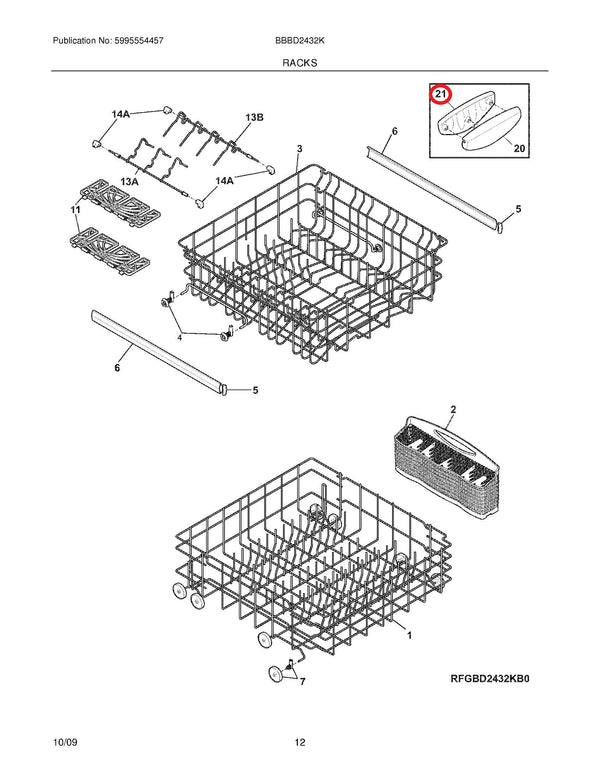 Frigidaire Dishwasher Handles 5304504913 (OEM) Dishwasher Frigidaire