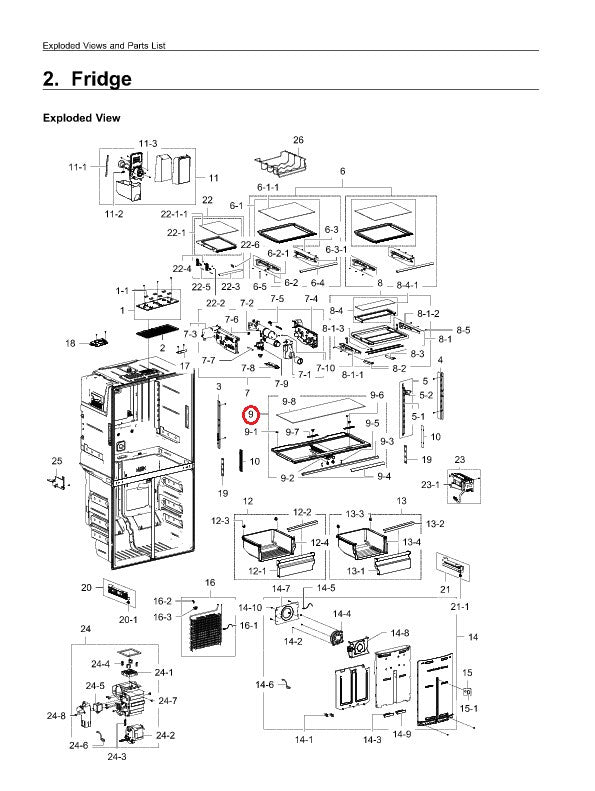 Samsung Refrigerator & Freezer Shelves DA97-15360A (OEM) Refrigerator & Freezer Samsung