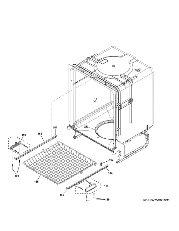 GE Dishwasher Racks WD28X29960 (OEM) Dishwasher GE