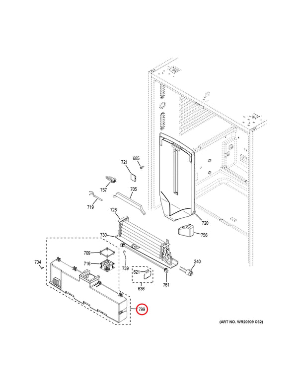 GE Refrigerator & Freezer Covers WR17X34327 (OEM) Refrigerator & Freezer GE
