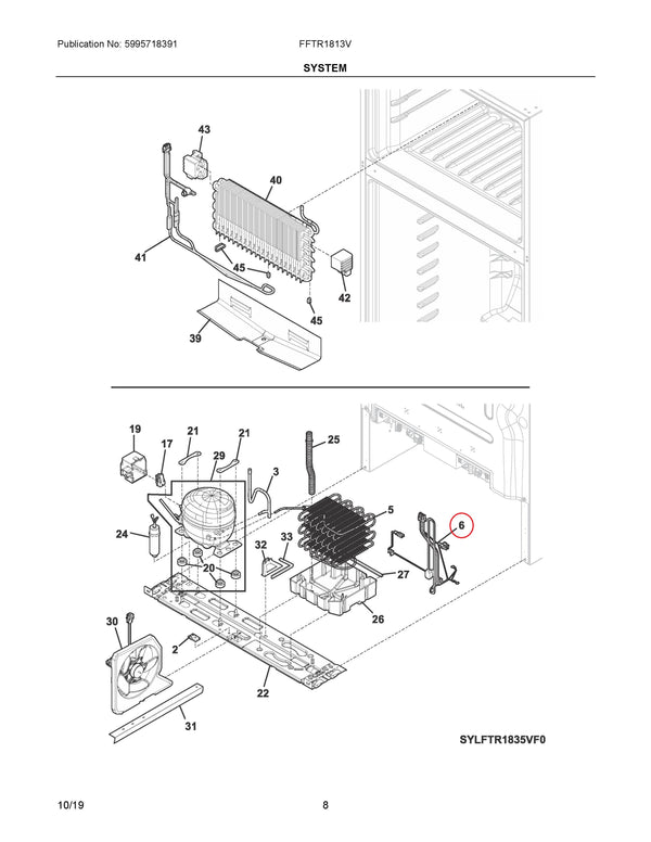 Frigidaire Refrigerator & Freezer Power Cords 5304519649 (OEM) Refrigerator & Freezer Frigidaire