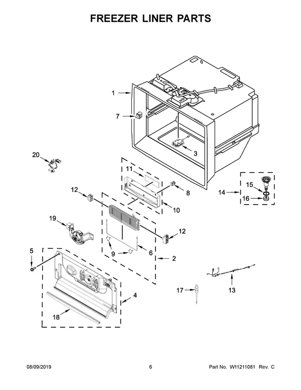 Whirlpool Refrigerator & Freezer Misc. Parts W11407678 (OEM) Refrigerator & Freezer Whirlpool