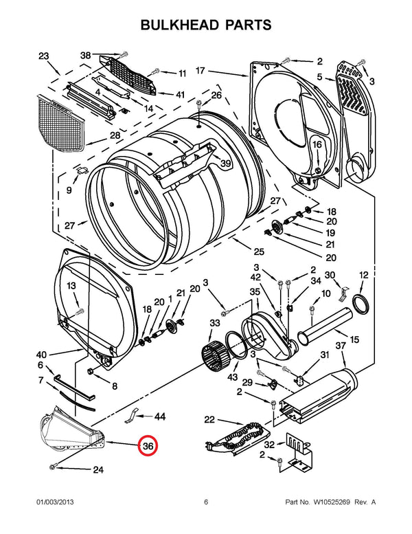 Whirlpool Dryer Lint Chutes WPW10128606 (OEM) Dryer Whirlpool
