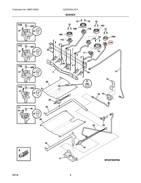 Frigidaire Range Ignitors 316536610 (OEM) Range Frigidaire