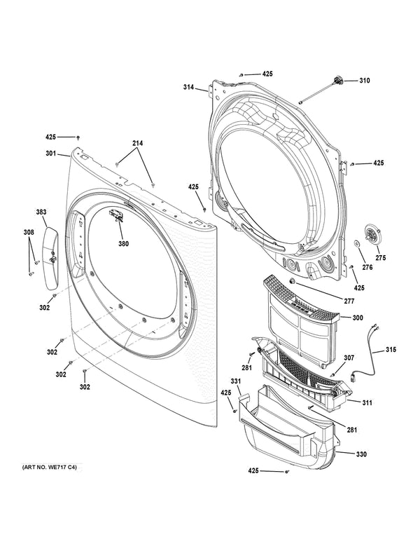 GE Dryer Misc. Parts WE16X29599 (OEM) Dryer GE