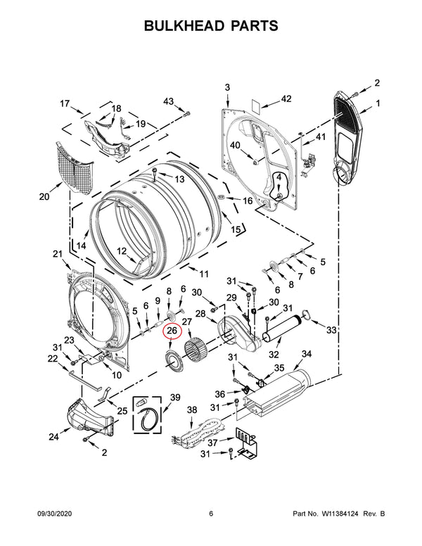 Whirlpool Washer Misc. Parts W11310026 (OEM) Washer Whirlpool